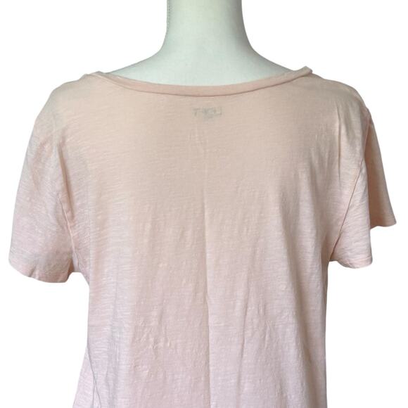 LOFT Women's Happy Graphic Everyday Crew Tee in Pink-Size L - Picture 5 of 7